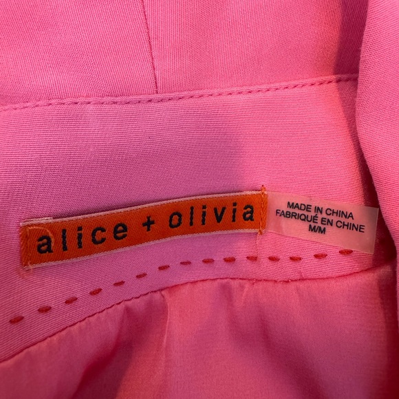 Alice + Olivia Pink Peplum Blazer Cinched Waist Wrap Size M - Picture 4 of 11